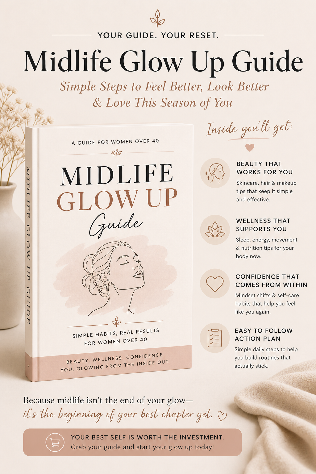 Midlife Glow Up Guide for women over 40